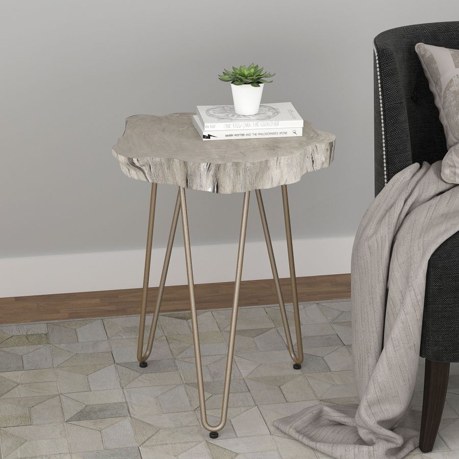 Table d'appoint Nila en gris clair