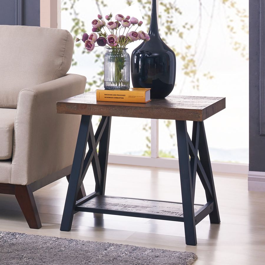 Table d'appoint Langport en chêne rustique