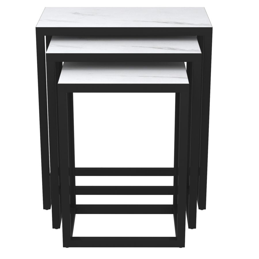 Table d'appoint 3 pièces Manav en noir