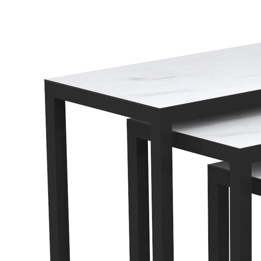 Table d'appoint 3 pièces Manav en noir