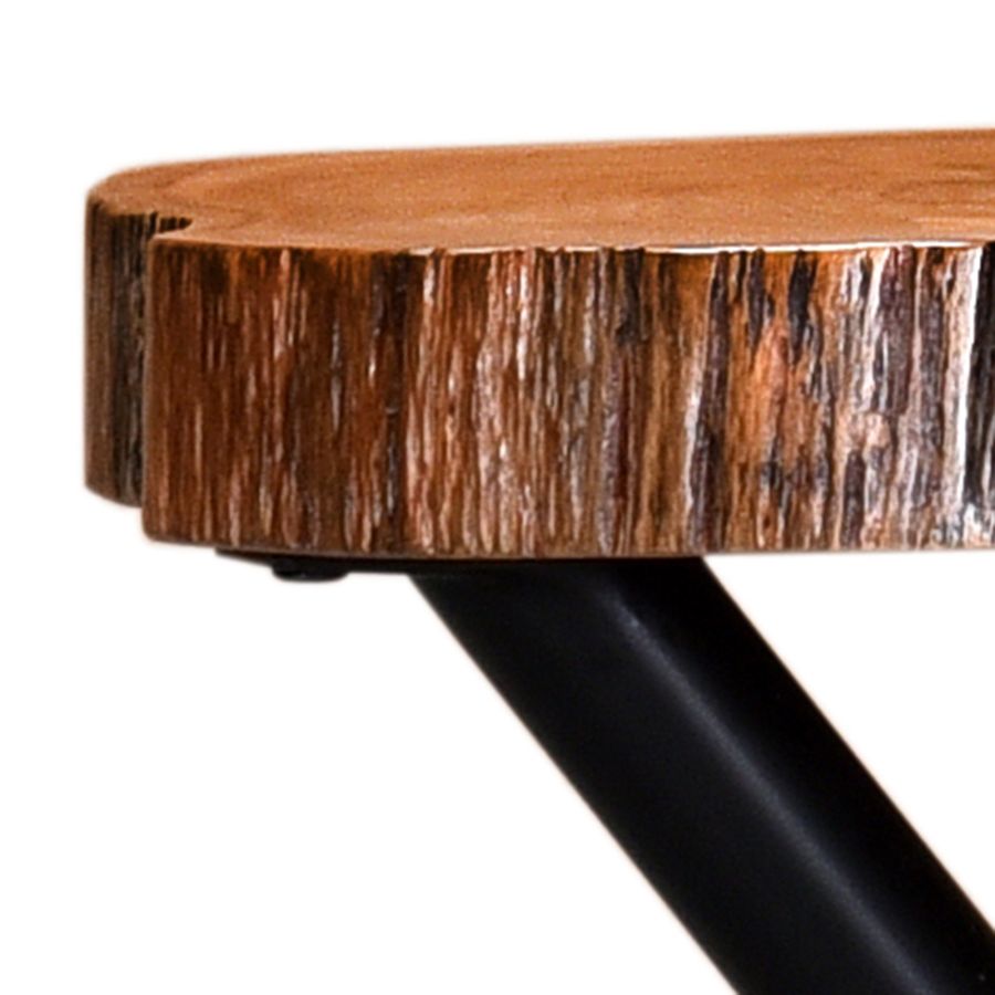 Table d'appoint Shlok en naturel/pieds noirs