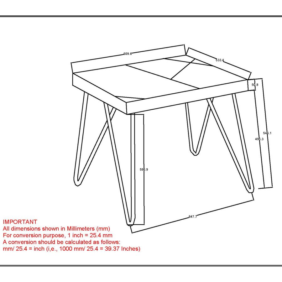 Table d'appoint Madox en or naturel et vieilli