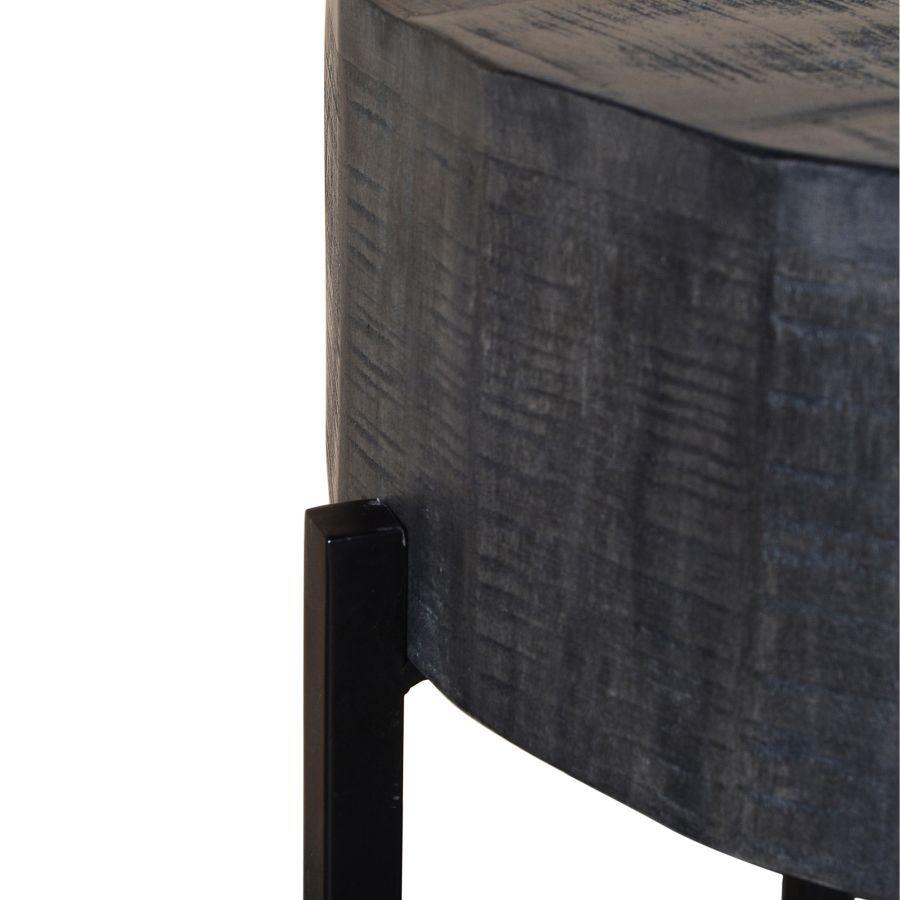 Table d'appoint ronde Blox en gris
