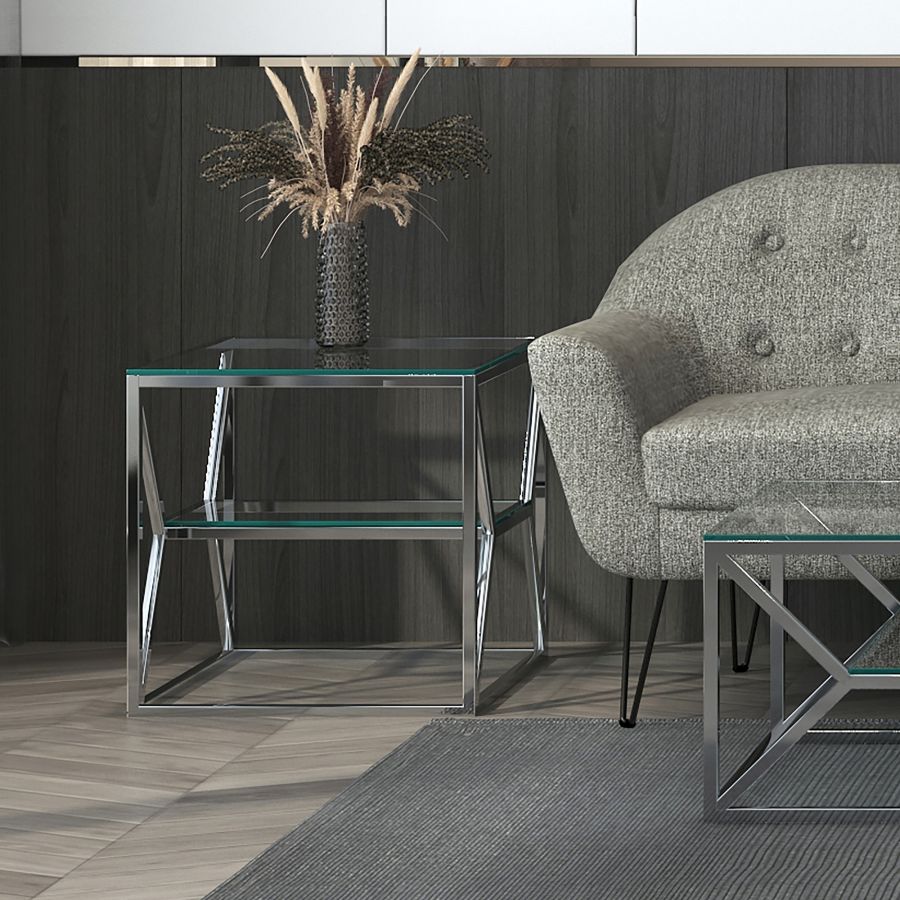 Table d'appoint Dragor en argent