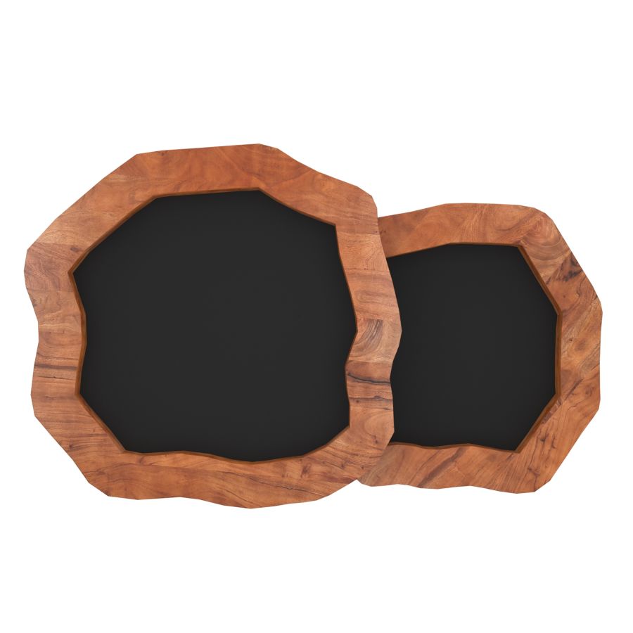 Ensemble de table d'appoint 2 pièces Disha en noir