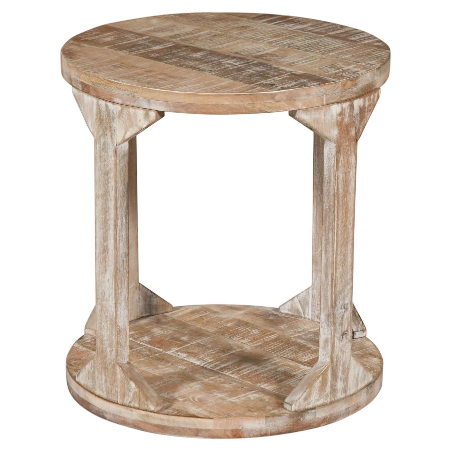 Table d'appoint Avni en naturel vieilli