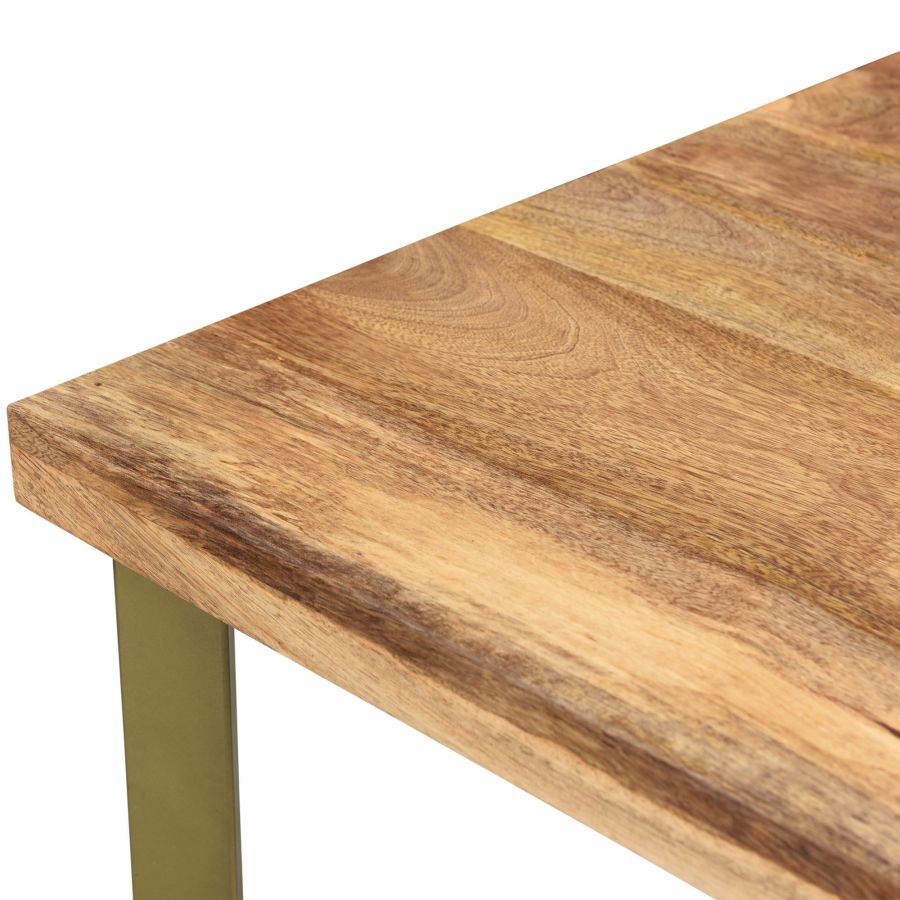 Table d'appoint Zivah en or naturel et vieilli