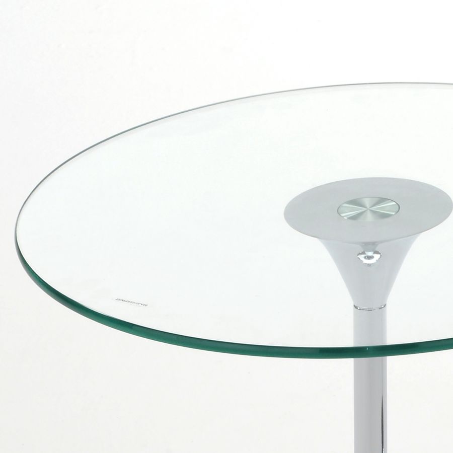 Ensemble de table d'appoint 2 pièces Tulipe en chrome