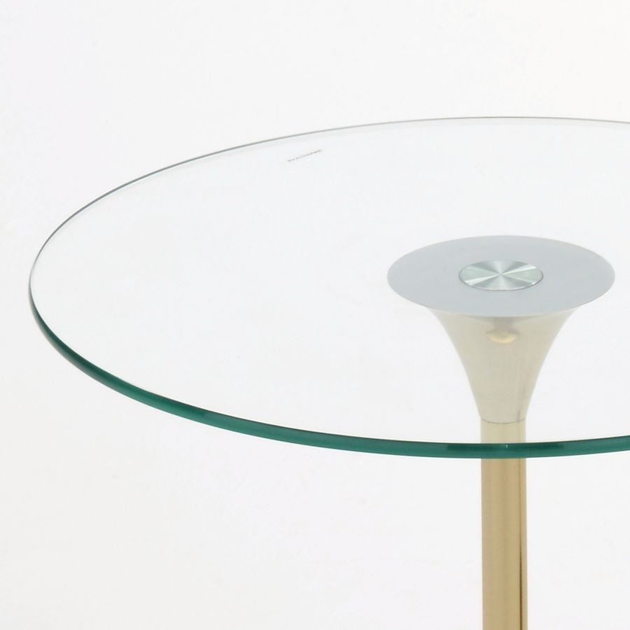 Ensemble de table d'appoint 2 pièces Tulipe en or