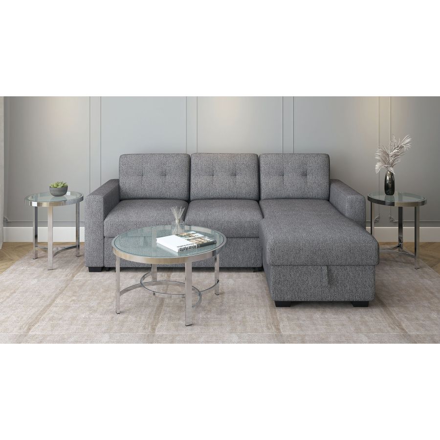 Table d'appoint Strata en chrome