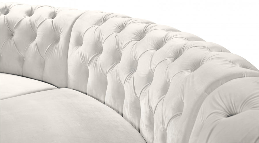 Sectionnel modulaire en velours Anabella