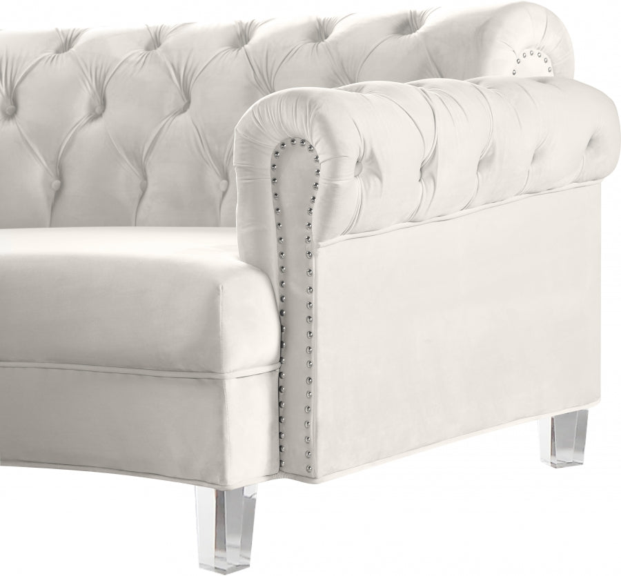 Sectionnel modulaire en velours Anabella