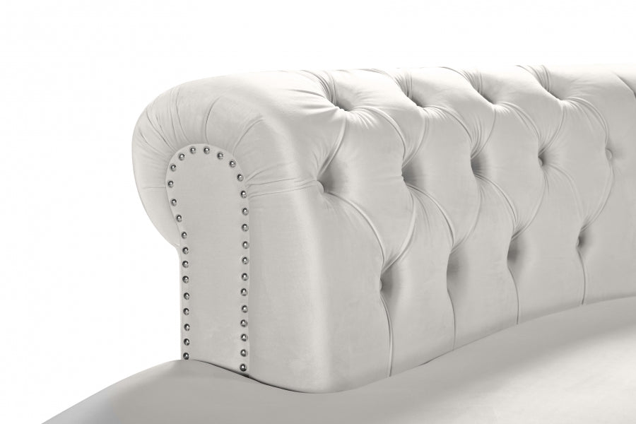 Sectionnel modulaire en velours Anabella