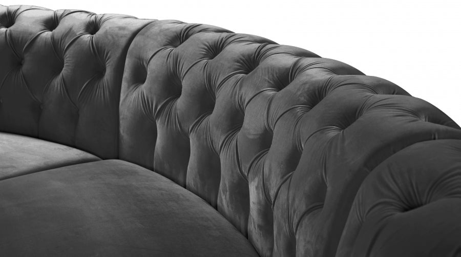 Sectionnel modulaire en velours Anabella