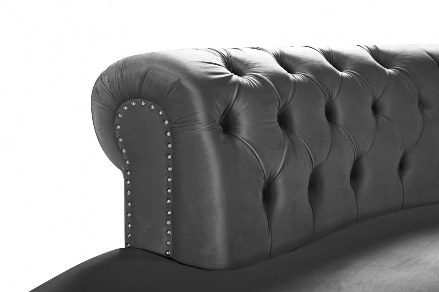 Sectionnel modulaire en velours Anabella
