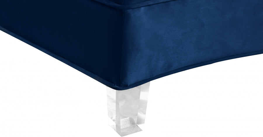 Sectionnel modulaire en velours Anabella