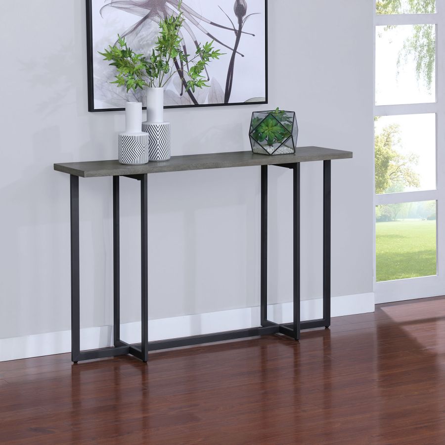 Table console Faro en gris