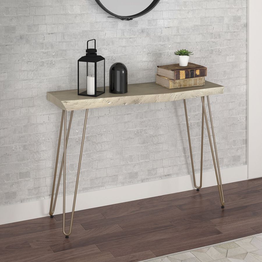 Console/bureau Nila en gris clair
