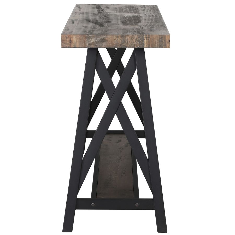 Table console Langport en chêne rustique