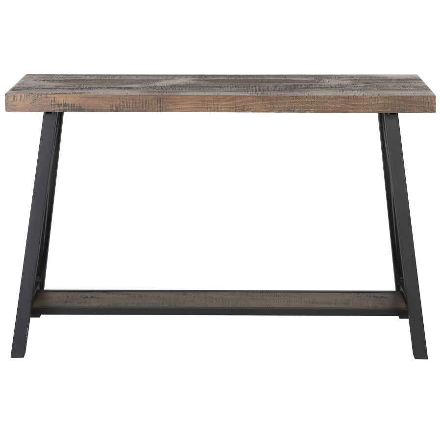 Table console Langport en chêne rustique
