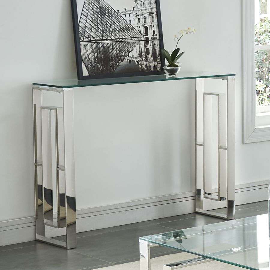 Console/bureau Eros en argent