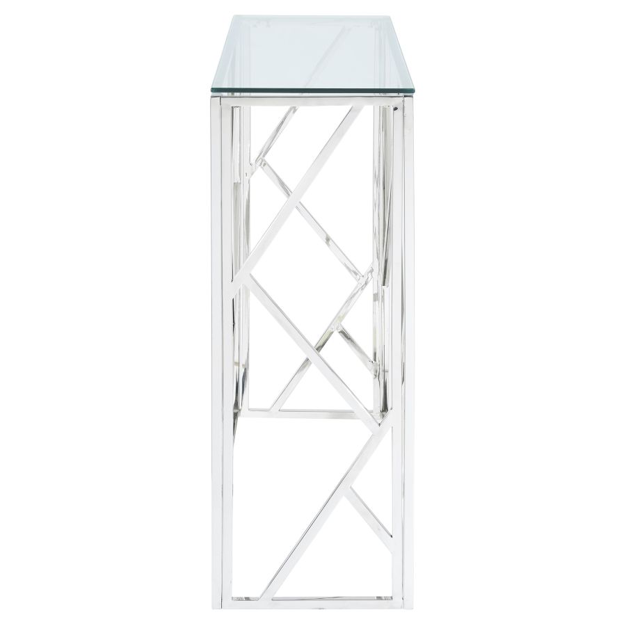Table console Genévrier en argent