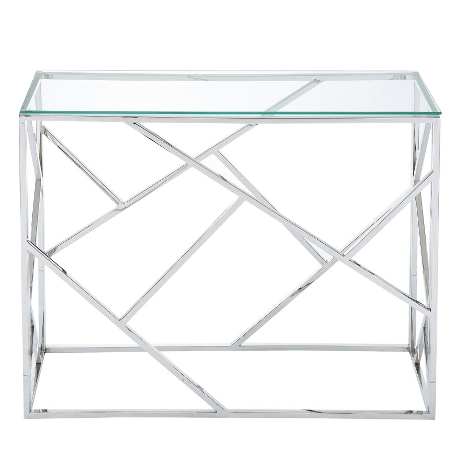 Table console Genévrier en argent
