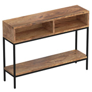 Table console Ojas en naturel brûlé
