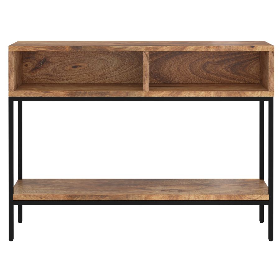 Table console Ojas en naturel brûlé