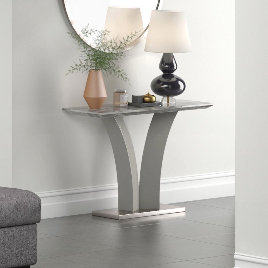 Table console Napoli en gris