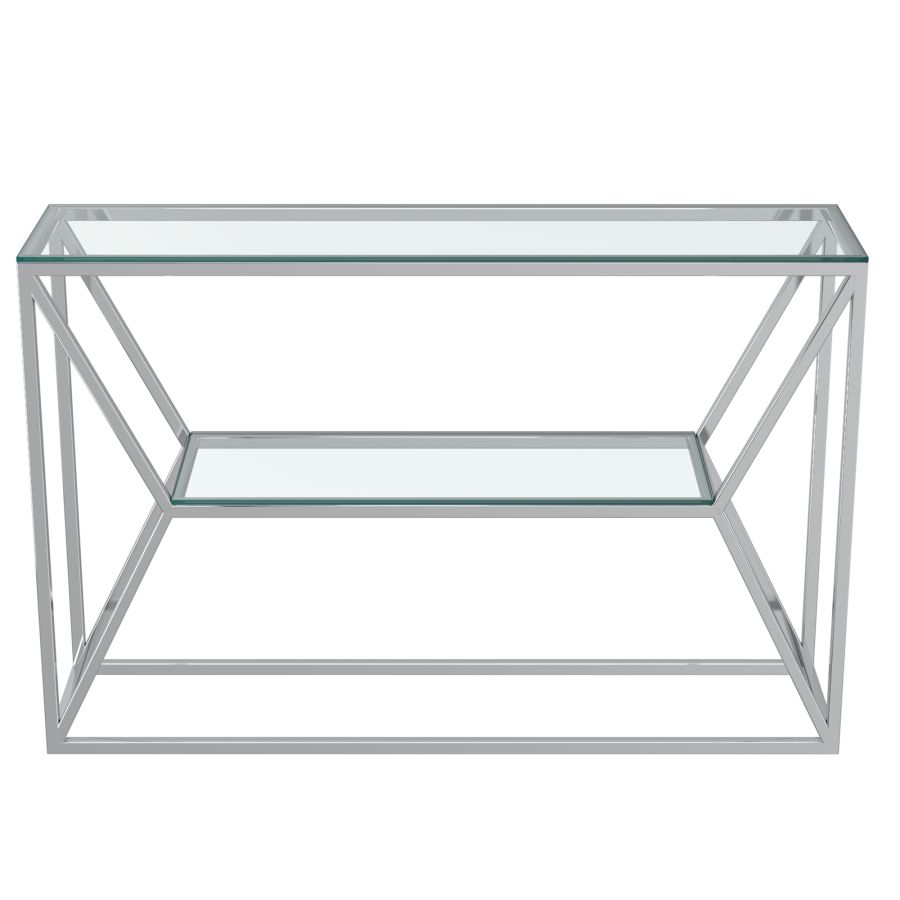 Table console Dragor en argent