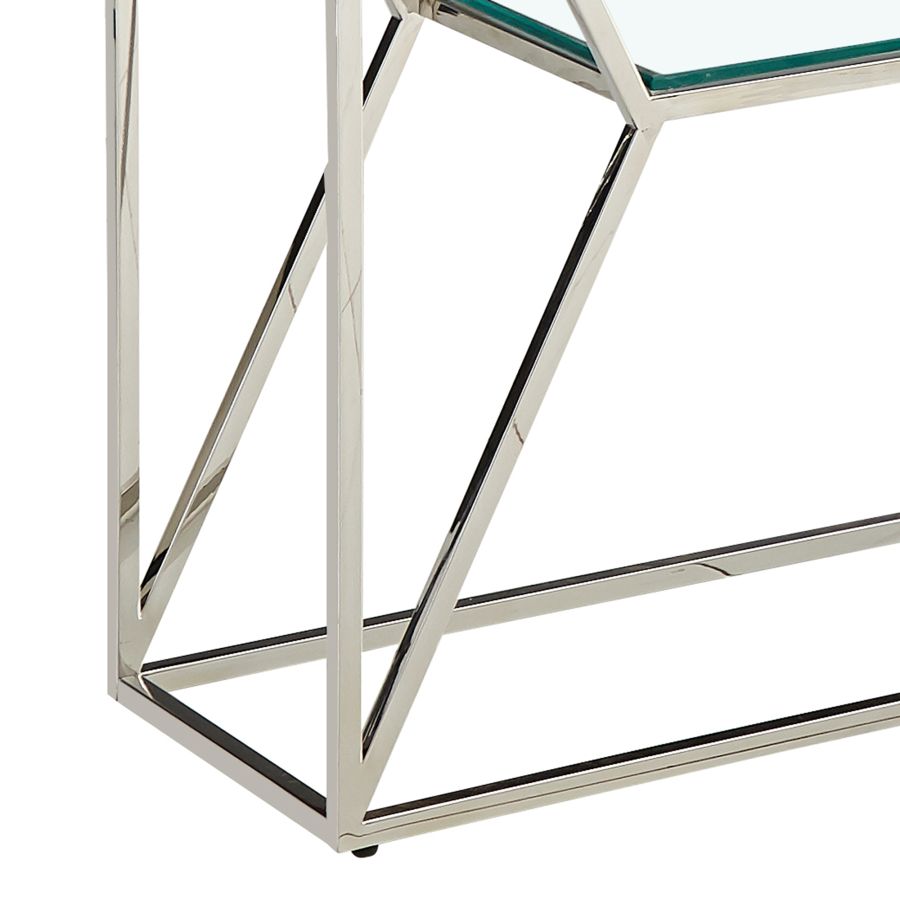 Table console Dragor en argent