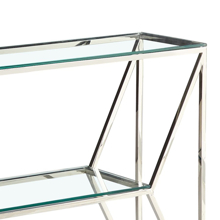 Table console Dragor en argent