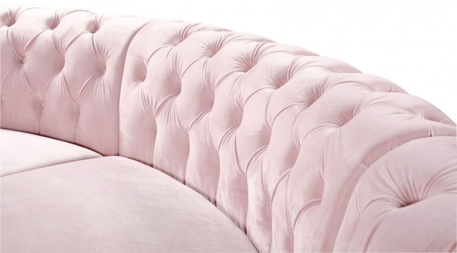 Sectionnel modulaire en velours Anabella