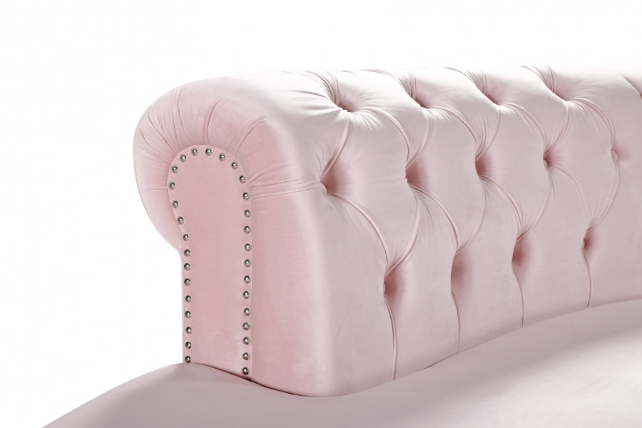 Sectionnel modulaire en velours Anabella