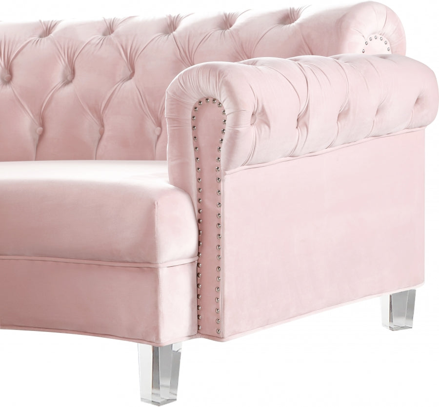 Sectionnel modulaire en velours Anabella