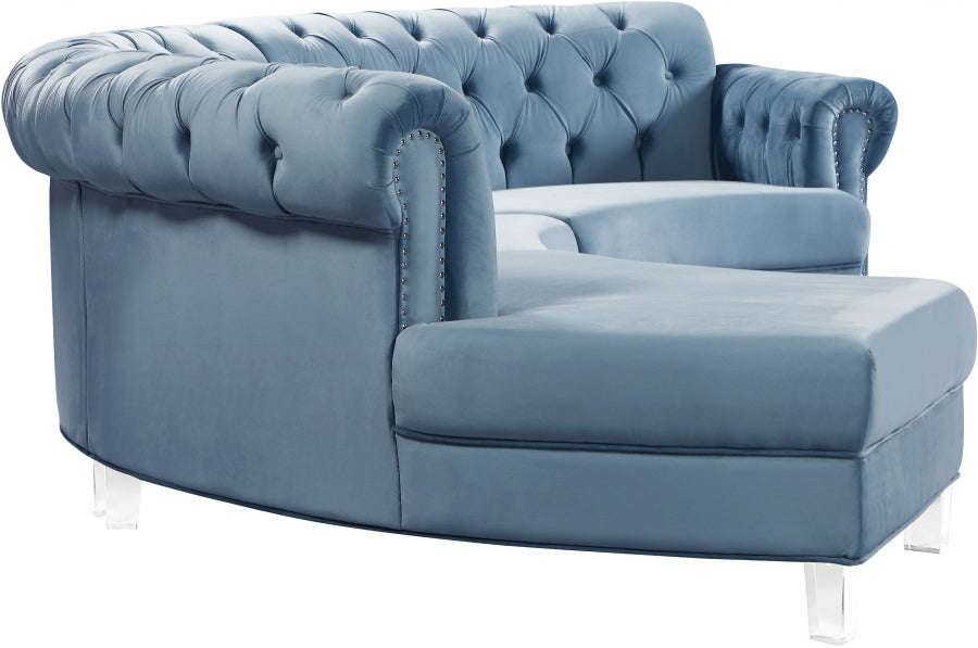 Sectionnel modulaire en velours Anabella