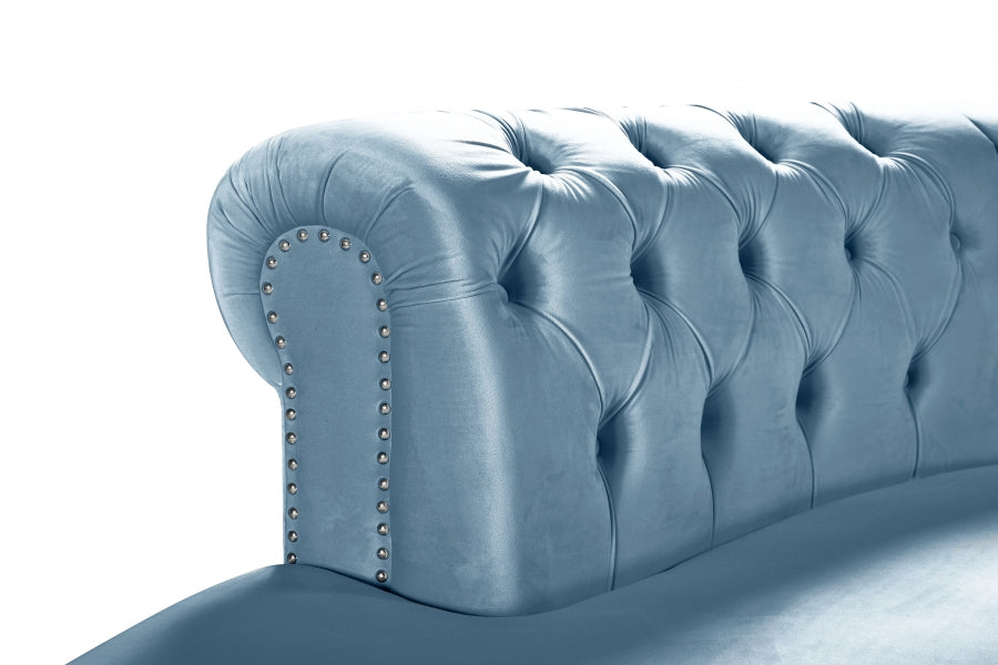 Sectionnel modulaire en velours Anabella