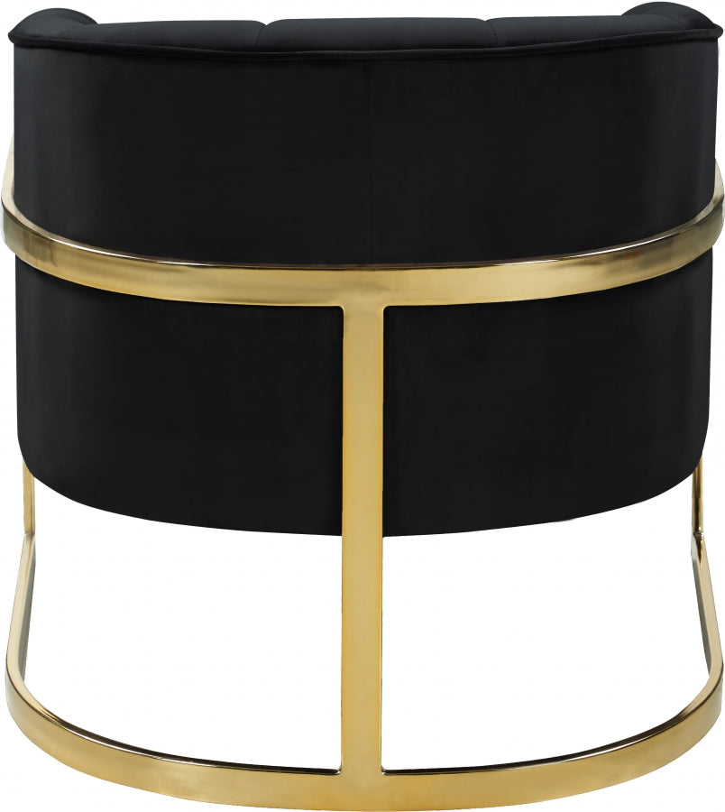 Chaise d'appoint en velours Carter
