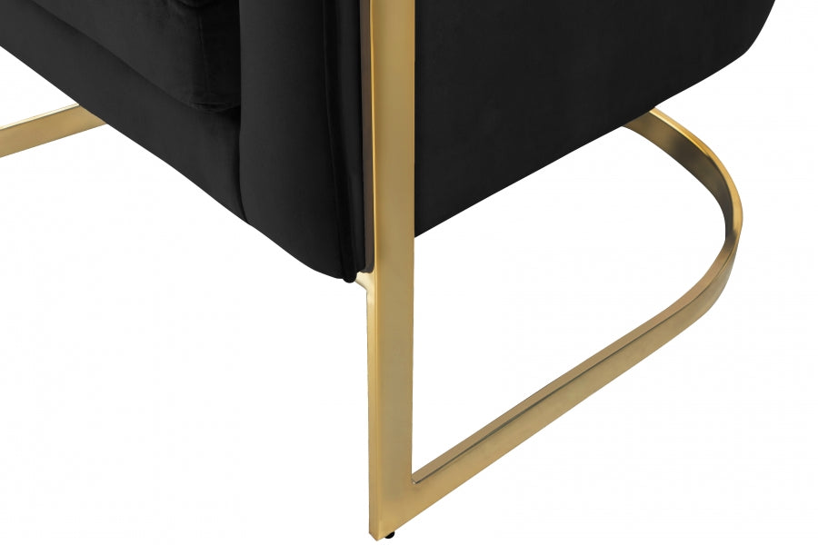 Chaise d'appoint en velours Carter