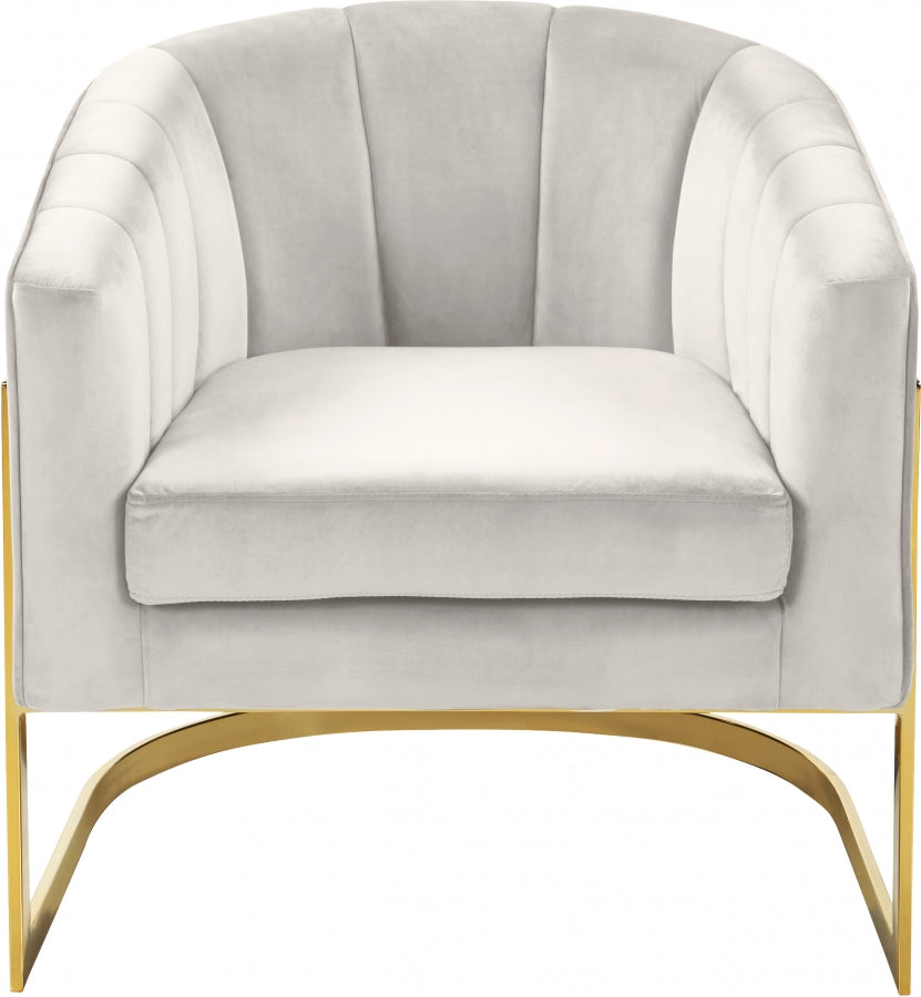 Chaise d'appoint en velours Carter