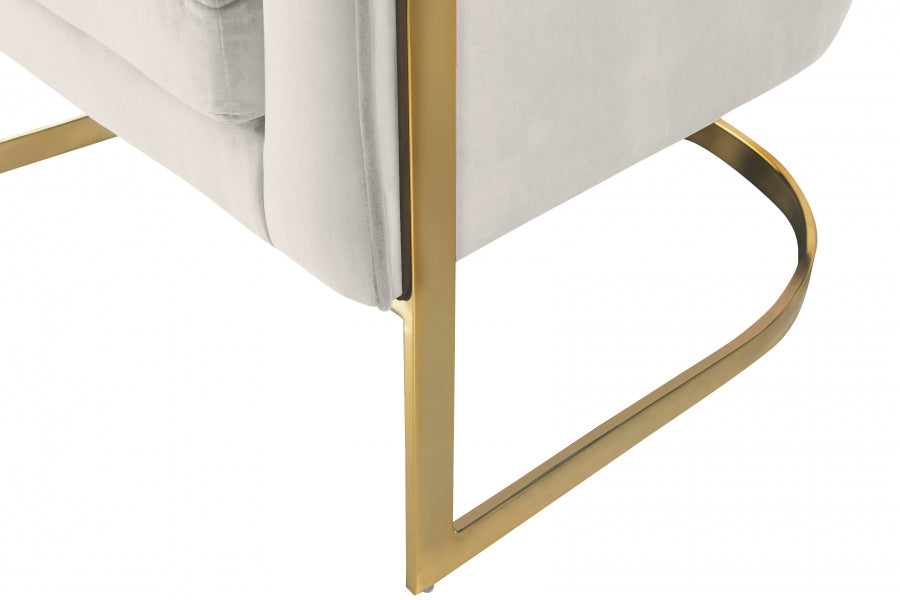 Chaise d'appoint en velours Carter