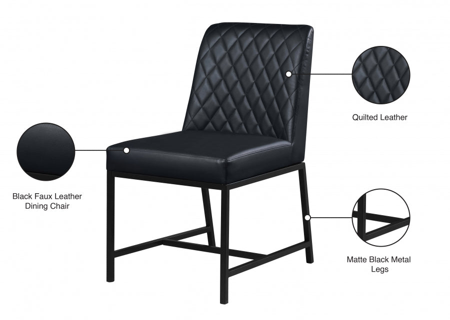 Chaise de salle à manger en similicuir Bryce