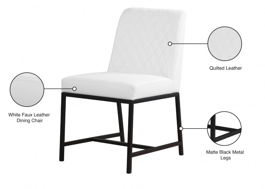 Chaise de salle à manger en similicuir Bryce