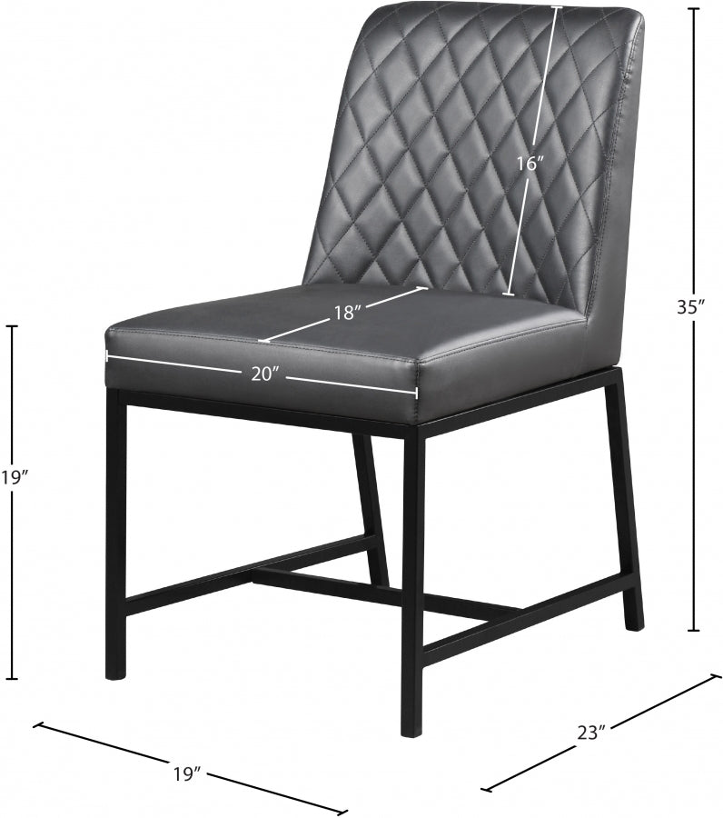 Chaise de salle à manger en similicuir Bryce