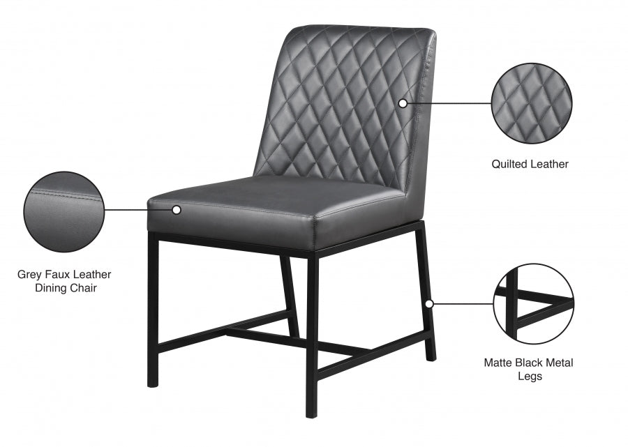 Chaise de salle à manger en similicuir Bryce
