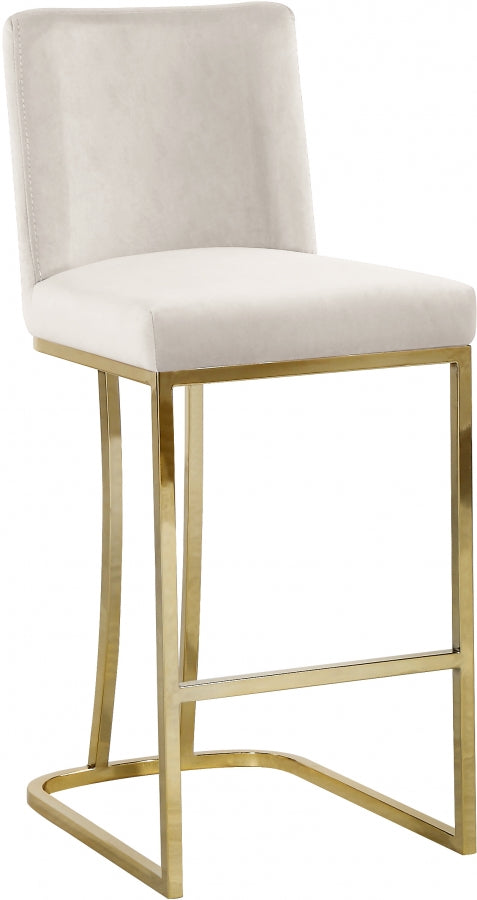 Tabouret de comptoir en velours Heidi
