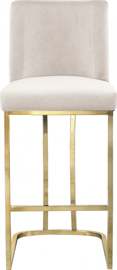 Tabouret de comptoir en velours Heidi
