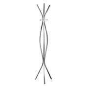 PORTE MANTEAU - 72"H / STYLE CONTEMPORAIN MÉTAL ARGENT 