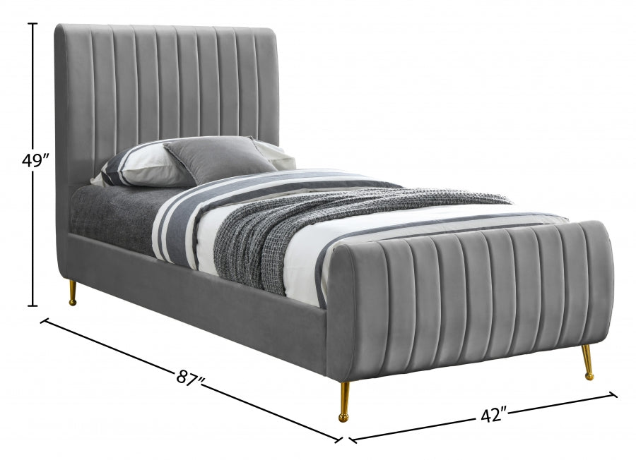 Lit en velours Zara